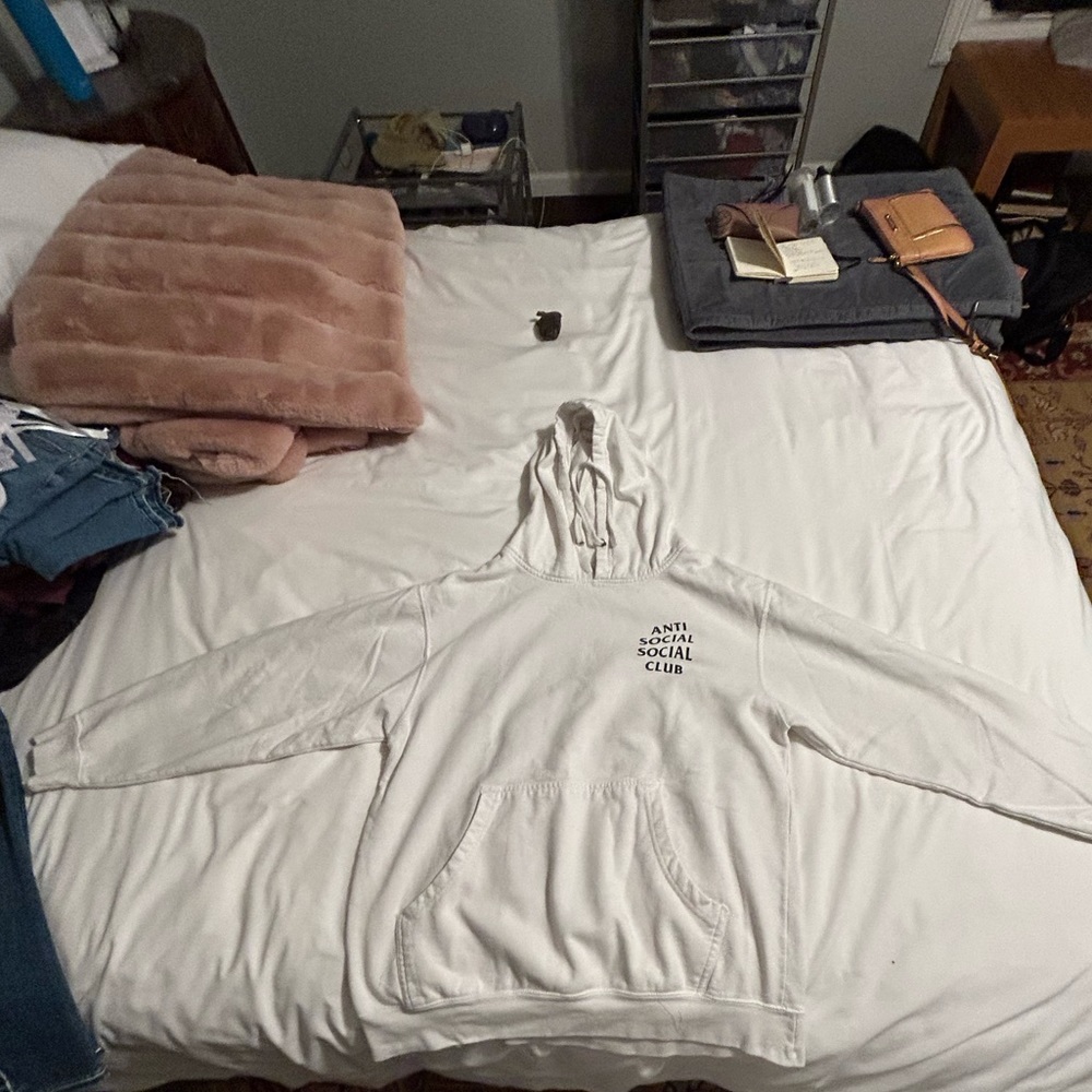 White Anti Social Social Club Hoodie